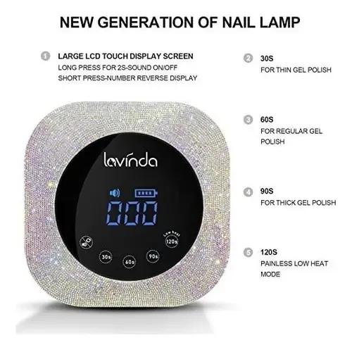 Cabina UV LED Lavinda Diamond Para Uñas Manicura Secado