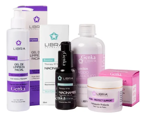 Kit Skincare Rutina Piel Grasa Acne Libra Cosmetica