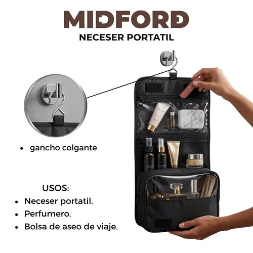 Necesaire Organizador Colgante Impermeable de Viaje para Cosméticos y Maquillaje