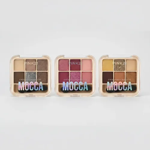 Paleta Sombras Pink21 Mocca 9 Colores Matte Glitter Compacta