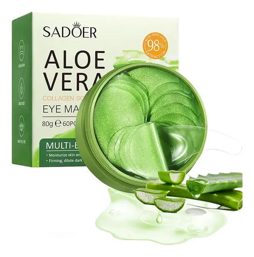 Máscara De Ojos Aloe Vera Colágeno Sadoer 60u