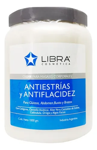 Crema Para Masajes Anti Estrías Y Flacidez Libra 1kg 2u Loc
