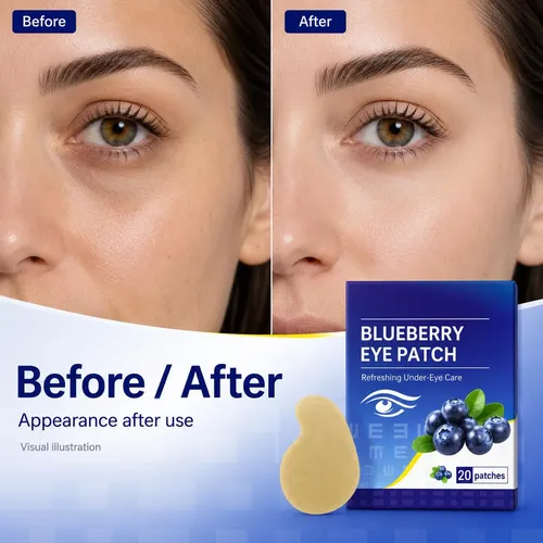 Parches Para Ojeras Con Arándano, Cuidado Facial 60 Pzs