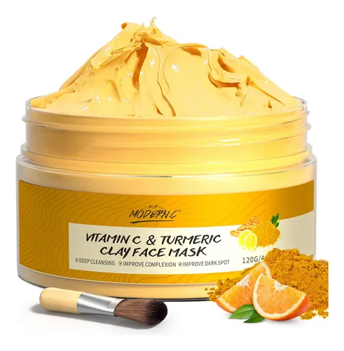 Máscara De Arcilla Vitamina C Turmeric Youzhi 200g Cuidado