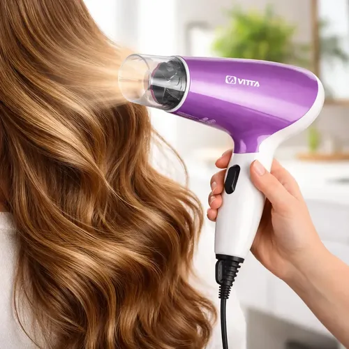 Secador Pelo Vitta Beauty 1000W Violeta Compacto Bucle Colgar