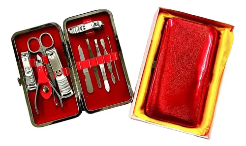 Set Kit Manicuría 10 Piezas Acero Inox