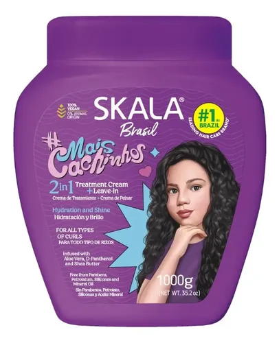 Baño Skala Mais Cachinhos Niñas + Cepillo Para Rulos