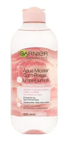 Garnier Skin Active Agua Micelar Con Rosas Limpia E Ilumina
