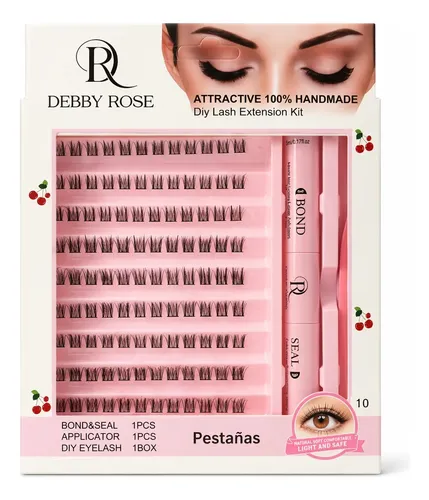 Kit De Pestañas Debby Rose 06 Con Bond Seal Y Pinza Original