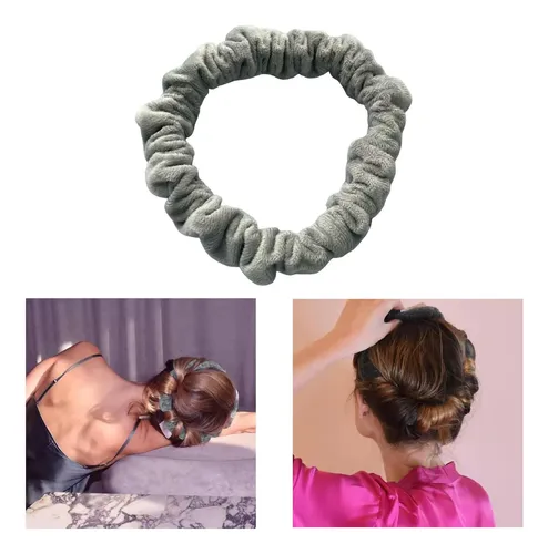 Rizador De Pelo Sin Calor Rulos Para Dormir En Cabello Gris