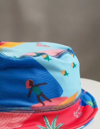 Gorro Infantil Tela Malla Bebe Niño Piluso Con Protección Uv Color Hawai Talle 3