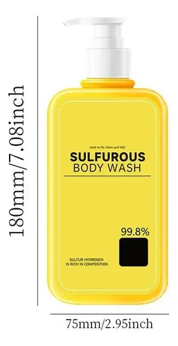 Gel De Ducha 3 En 1 De Azufre, 300 Ml, Para El Cuidado De La