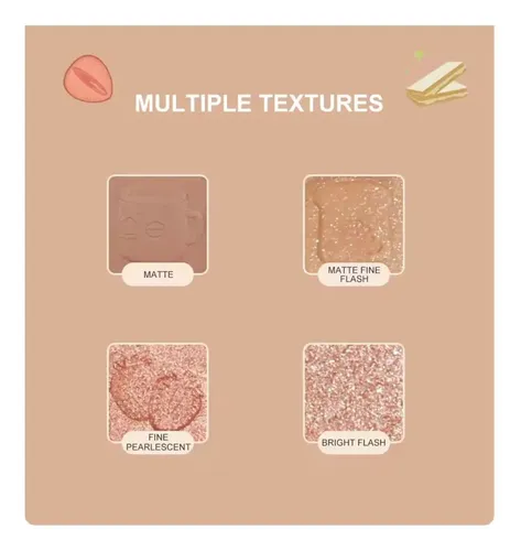 Paleta de Sombras Toast con 9 Tonos Mate y Brillantes