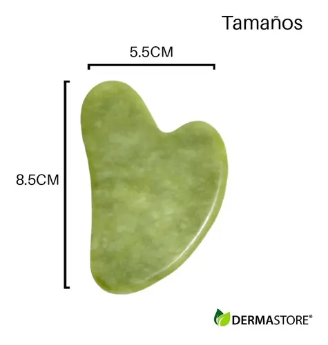 Masajeador Rostro Piedra Guasha Jade Reduce Hinchazon Facial