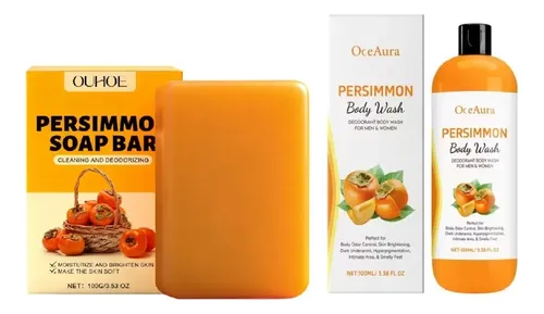 Pack X2un. Gel De Baño Y Jabon Natural Con Caqui