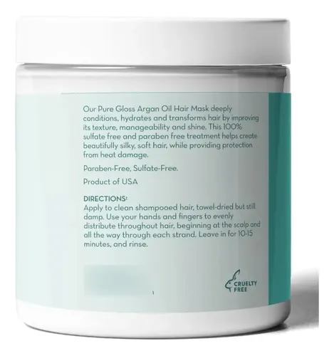 Mascarilla Capilar Pure Body Naturals Con Aceite De Argán 24