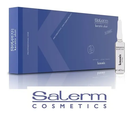 Inyección De Queratina Salerm Con 12 Ampollas Keramix Con 0%