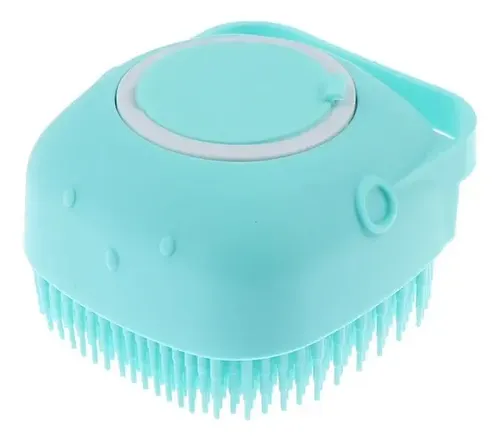 Cepillo Dispensador Jabón Silicona Limpiador Corporal Masaje Fragancia Celeste