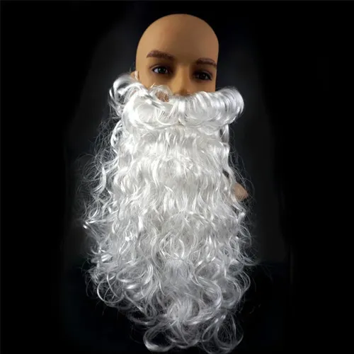 Disfraz De Abuelo Con Peluca Y Barba De Papá Noel Para Hallo