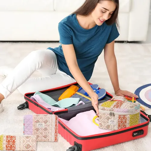 Bolsa De Maquillaje Floral Juego De 3 Piezas De Gran T