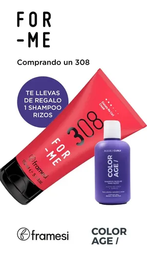 Kit Rulos Framesi Crema De Peinar 308 + Shampoo Rizos