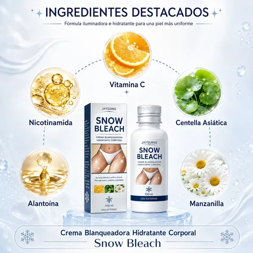 Crema Blanqueadora Hidratante Corporal Snow Bleach Aclarante