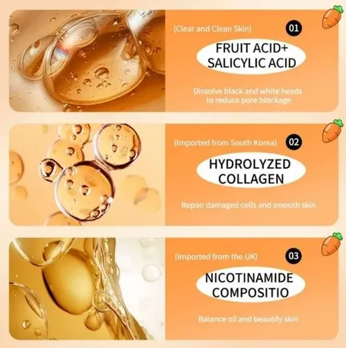 Mascarilla Facial De Zanahoria Espuma X12 Und Sadoer