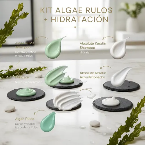 Spray Hidratador Y Formador De Rizos Y Ondas con Espirulina Maxima que hidrata y Nutre a la vez por su alto contenido proteico, Producto Profesional, 125ml-lineup