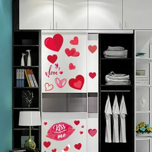Adhesivos Con Ventana En Forma De Corazón, Reubicable