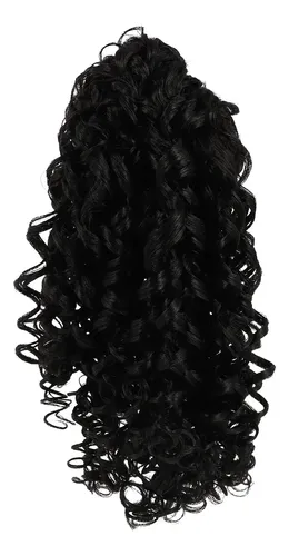 Pieza De Cabello Rizado Largo Para Coleta Con Extensión
