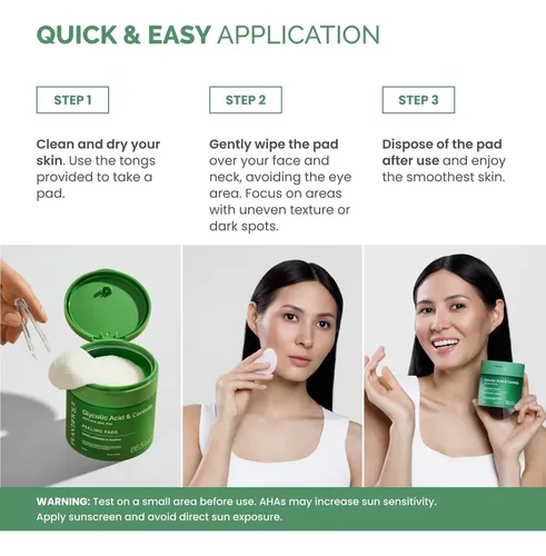 Pads Tónico Plantifique Con Ácido Glicólico Coreano, 60 Unid