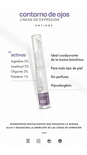Contorno de Ojos Sulderm Antiedad Líneas de Expresión Día/Noche 10g