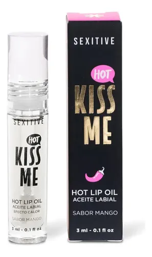 Labial Bálsamo Kiss Me Lipstick Hot Lip Oli Sabor Mango