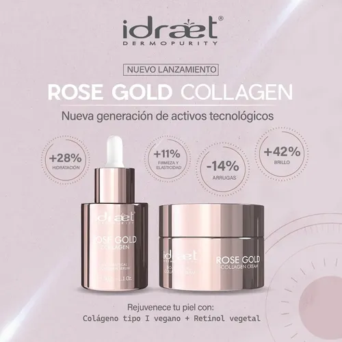 Rose Gold Collagen Crema Colageno Vegetal Arrugas X50 Idraet