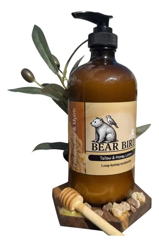Loción Corporal Y Facial Bear Bird  Sebo De Res Alimentado