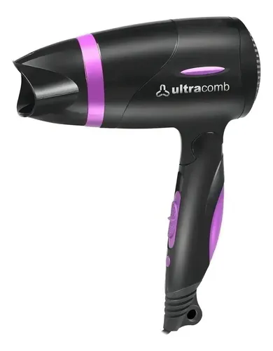 Secador De Pelo Ultracomb Sc-4609 1400w Color Negro Plegable 2 Velocidades