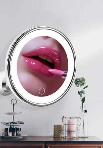 S-mz724 Espejo Maquillaje Con Luz Led Aumento 10x Con