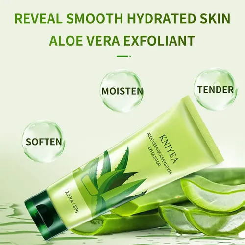 / Gel Esfoliante Suave De Aloe Vera Para Limpeza Profunda /,