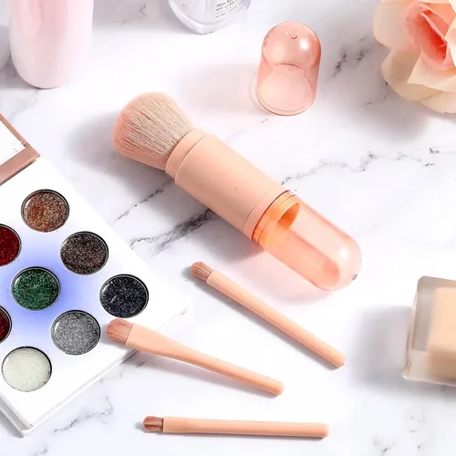 Set De Brochas De Maquillaje De Viaje 4 En 1 Mini Lindas