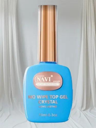 Top Coat Navi Semipermanente Larga Duración No Wipes 10 Ml Color Transparente crystal no wipes top gel