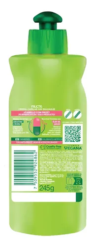 Crema Para Peinar Garnier Fructis Hydra Liss 10 En 1 X250ml