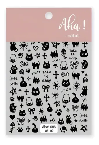 5 Pegatinas Para Uñas De Gato