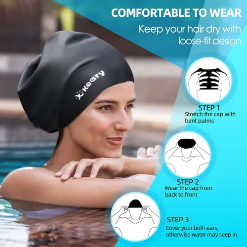 Gorros De Natación Gorros De Natación Keary Extra Large Negr