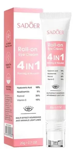 Contorno Ojos 4 En 1 Roll On Iluminador Hidratante Sadoer