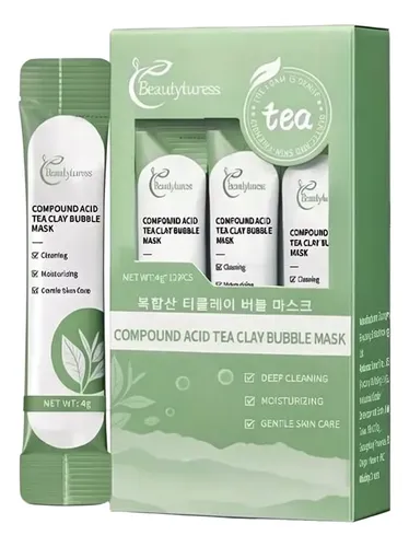 Mascarilla Facial Burbujeante De Arcilla Con Té Compuesto