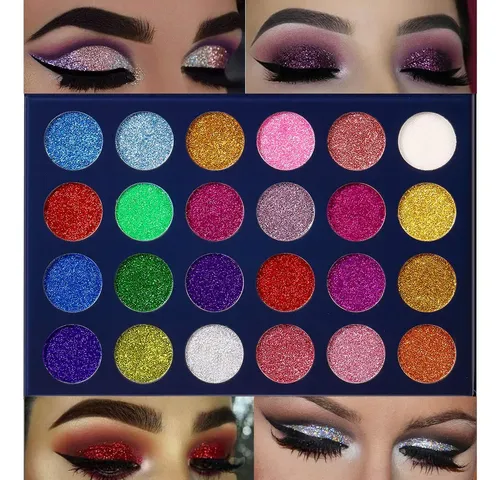 Aolailiya Paleta Sombras Glitter 24 Colores