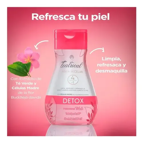 Agua Micelar Teatrical Détox Té Verde 600ml