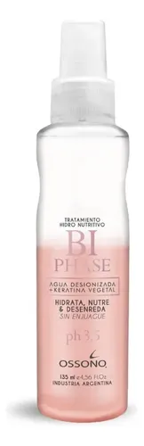 Ossono Tratamiento Bi Phase Keratina Hidrata Nutre Desenreda