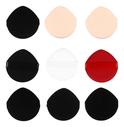 Set De 9 Puffs Para Polvo Compacto Maquillaje Cara