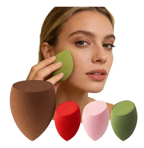 Alta Calidad Esponja Maquillaje Gota Corte Oblicuo X4